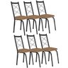kit 6 cadeiras 143 preto rattan