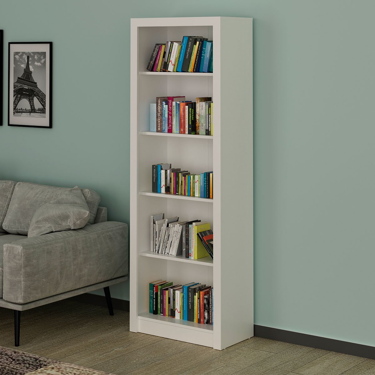 estante armario alta livreiro multiuso office 5 prateleiras me4104 branco3