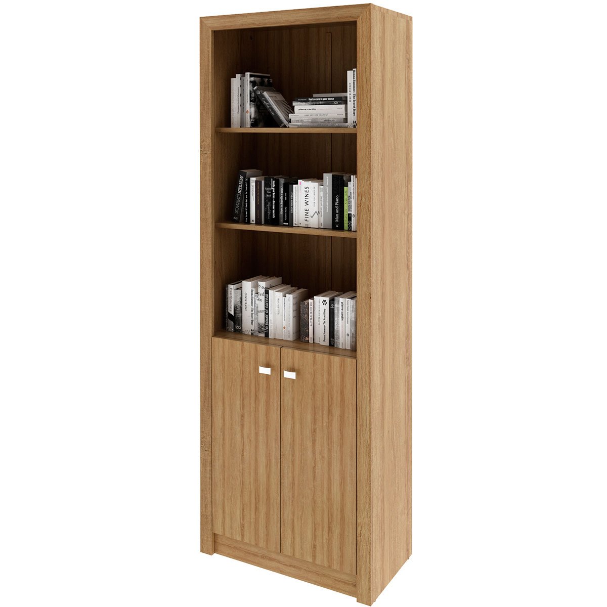 armario para escritorio com 2 portas me4110 amendoa