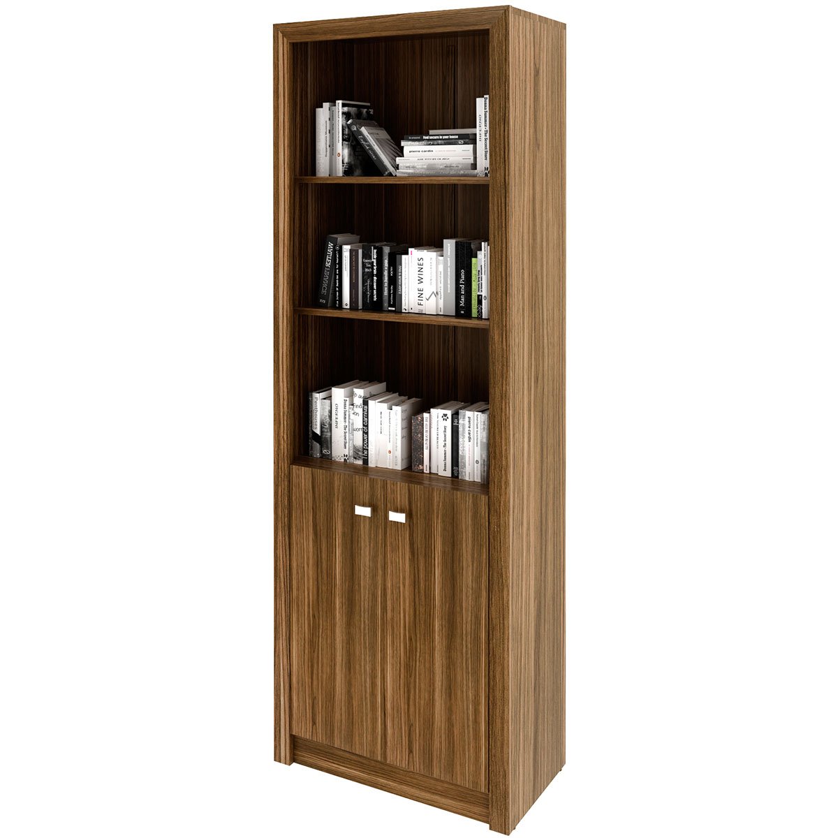 armario para escritorio com 2 portas me4110 nogal