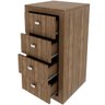 gaveteiro com 4 gavetas me4133 nogal1