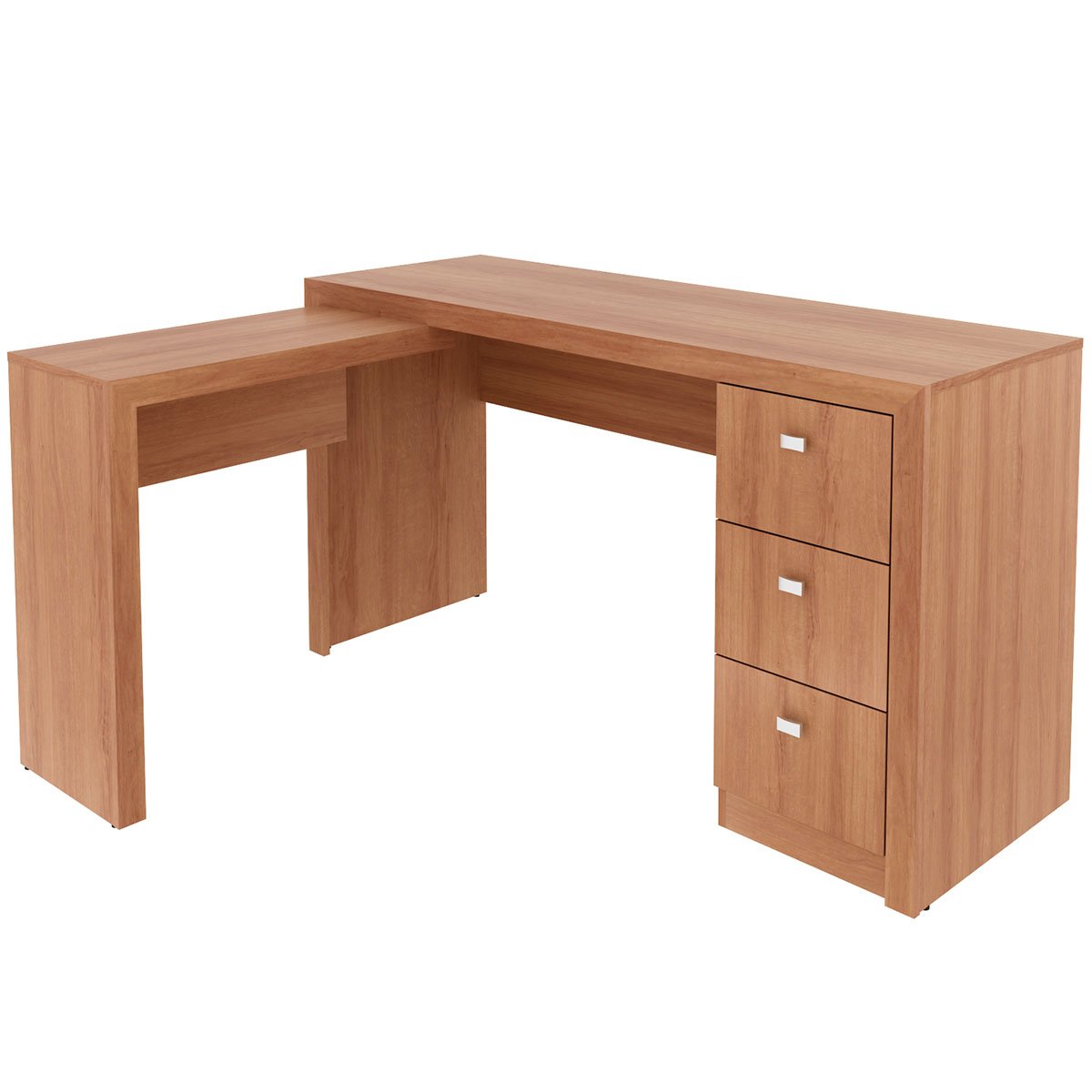 mesa para escritorio de canto me4101 amendoa3