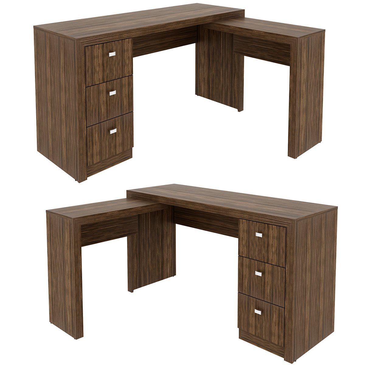 mesa para escritorio de canto me4101 nogal2