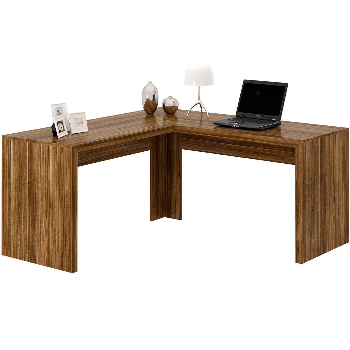 mesa para escritorio angular me4116 nogal