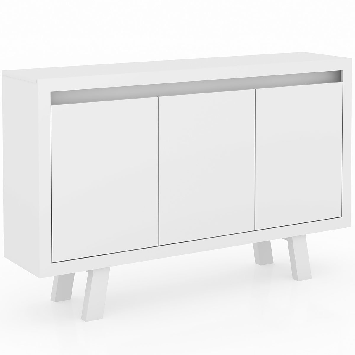 balcao para escritorio com 3 portas me 4120 branco