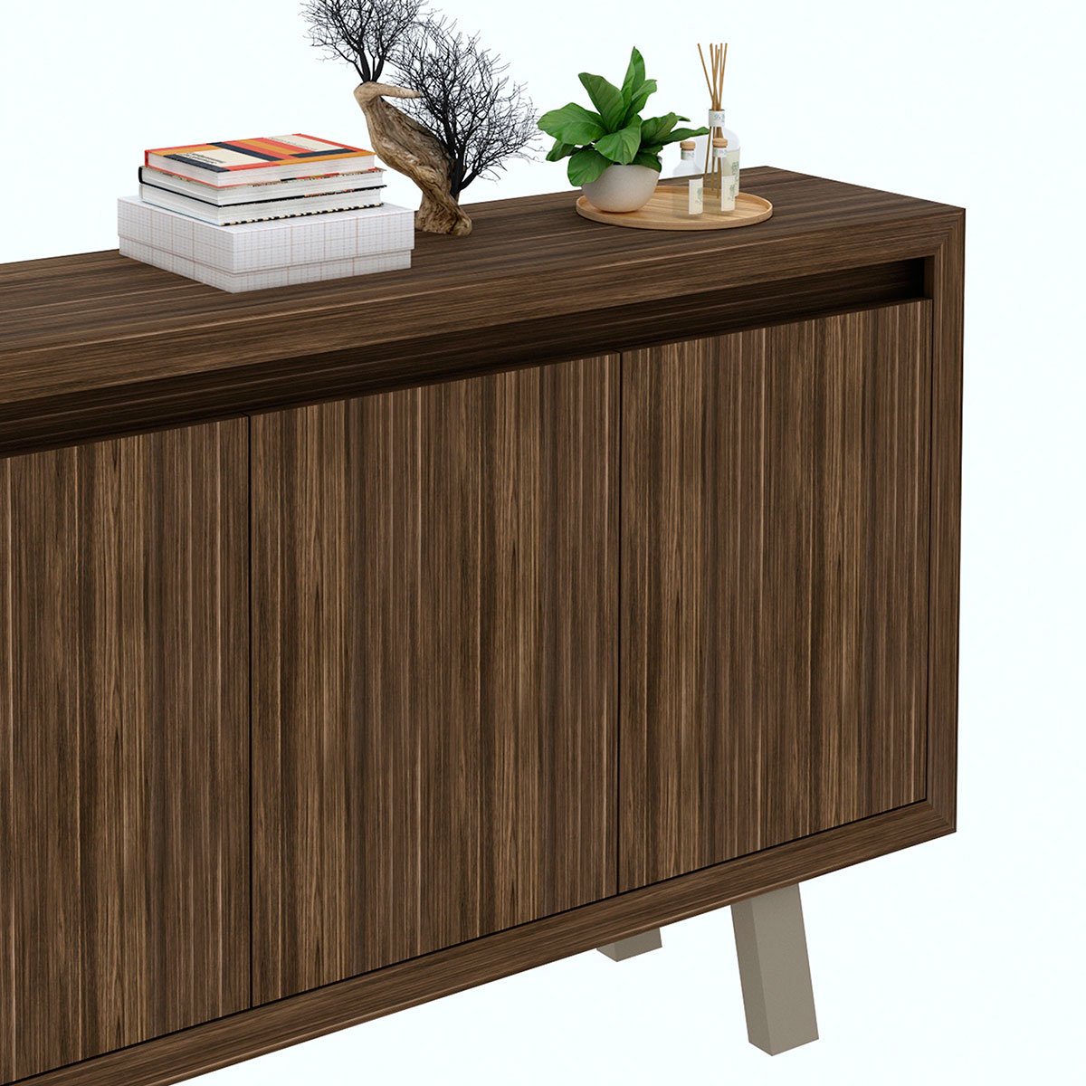 balcao para escritorio com 3 portas me 4120 nogal1