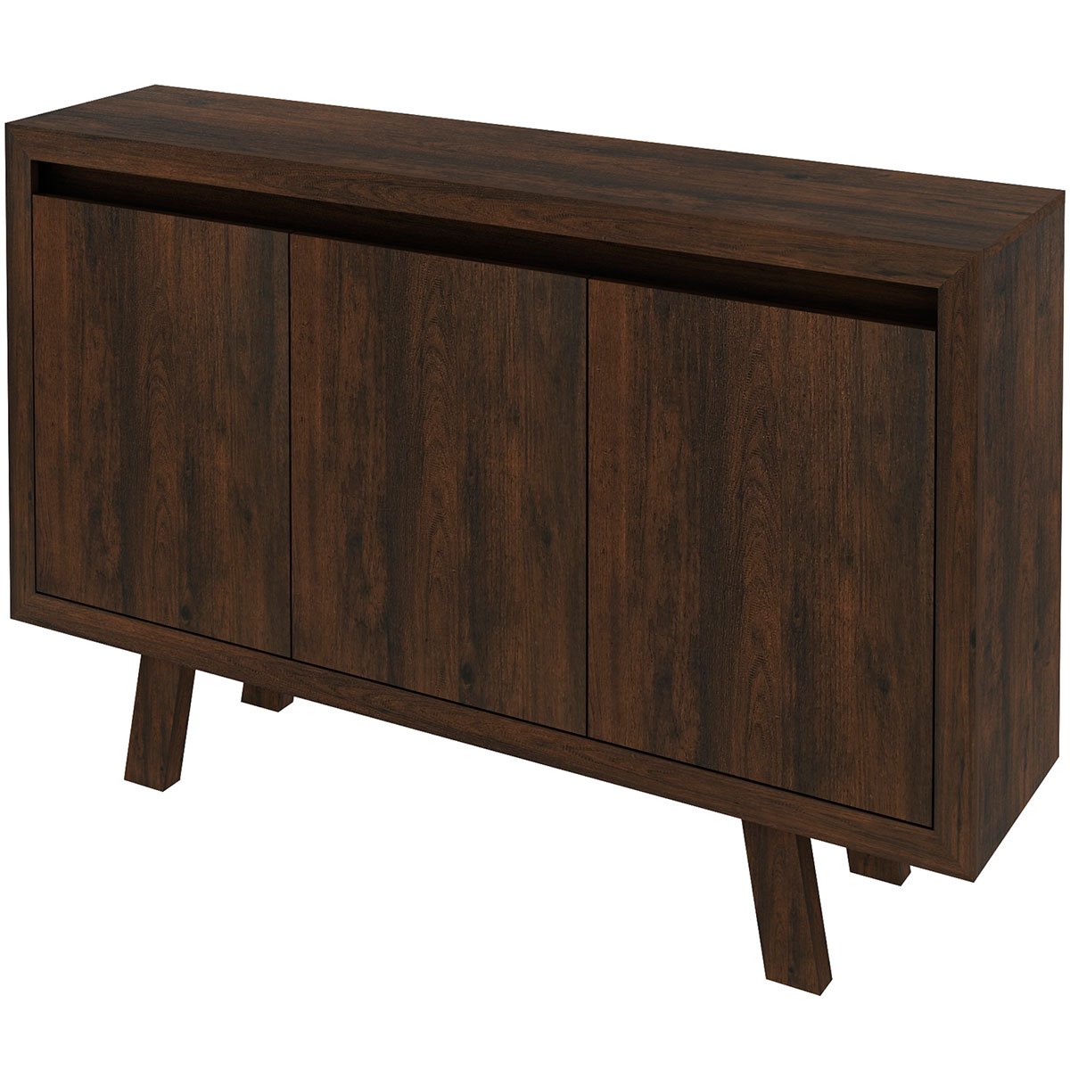 balcao para escritorio com 3 portas me 4120 rustico