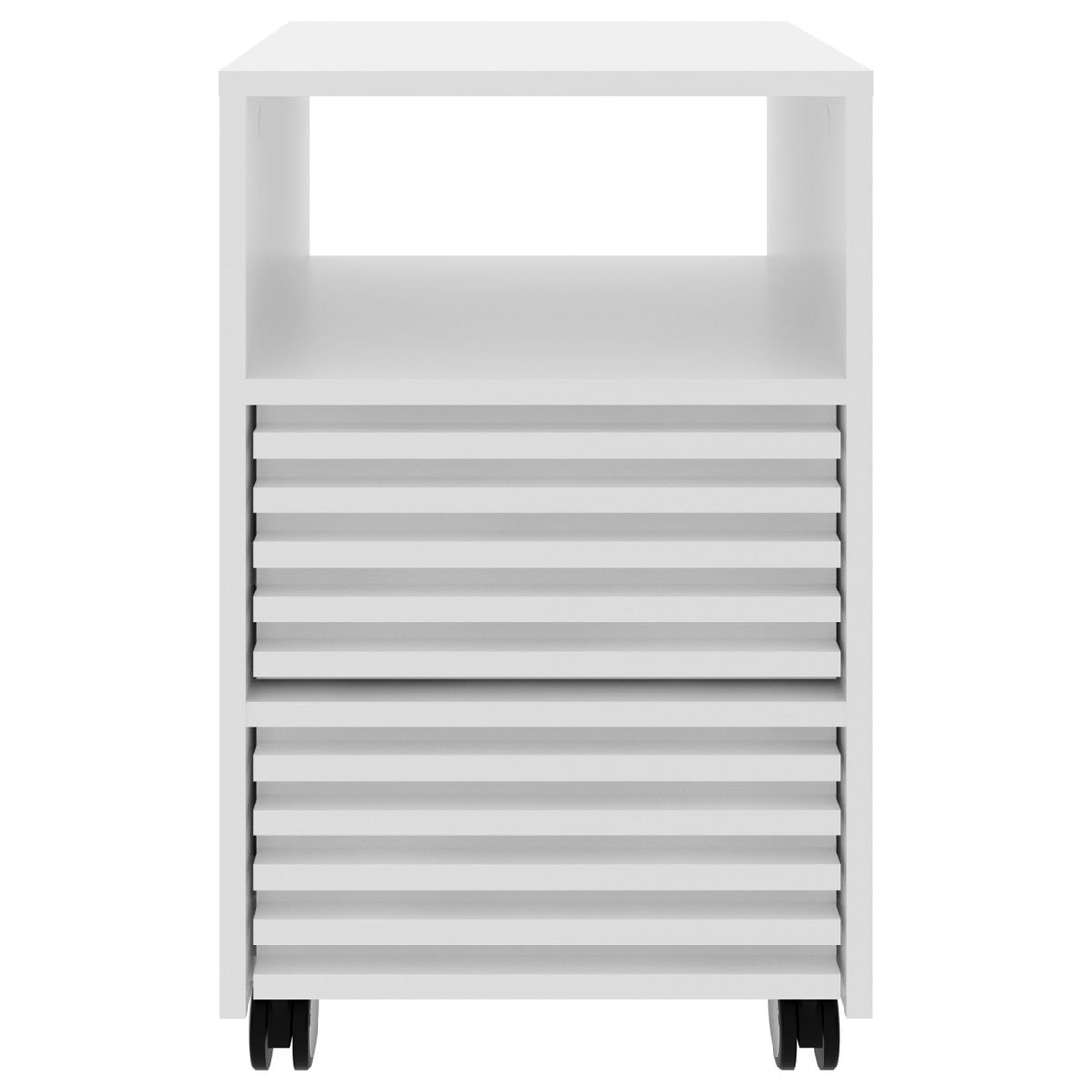 gaveteiro com 2 gavetas e rodizio me4175 branco