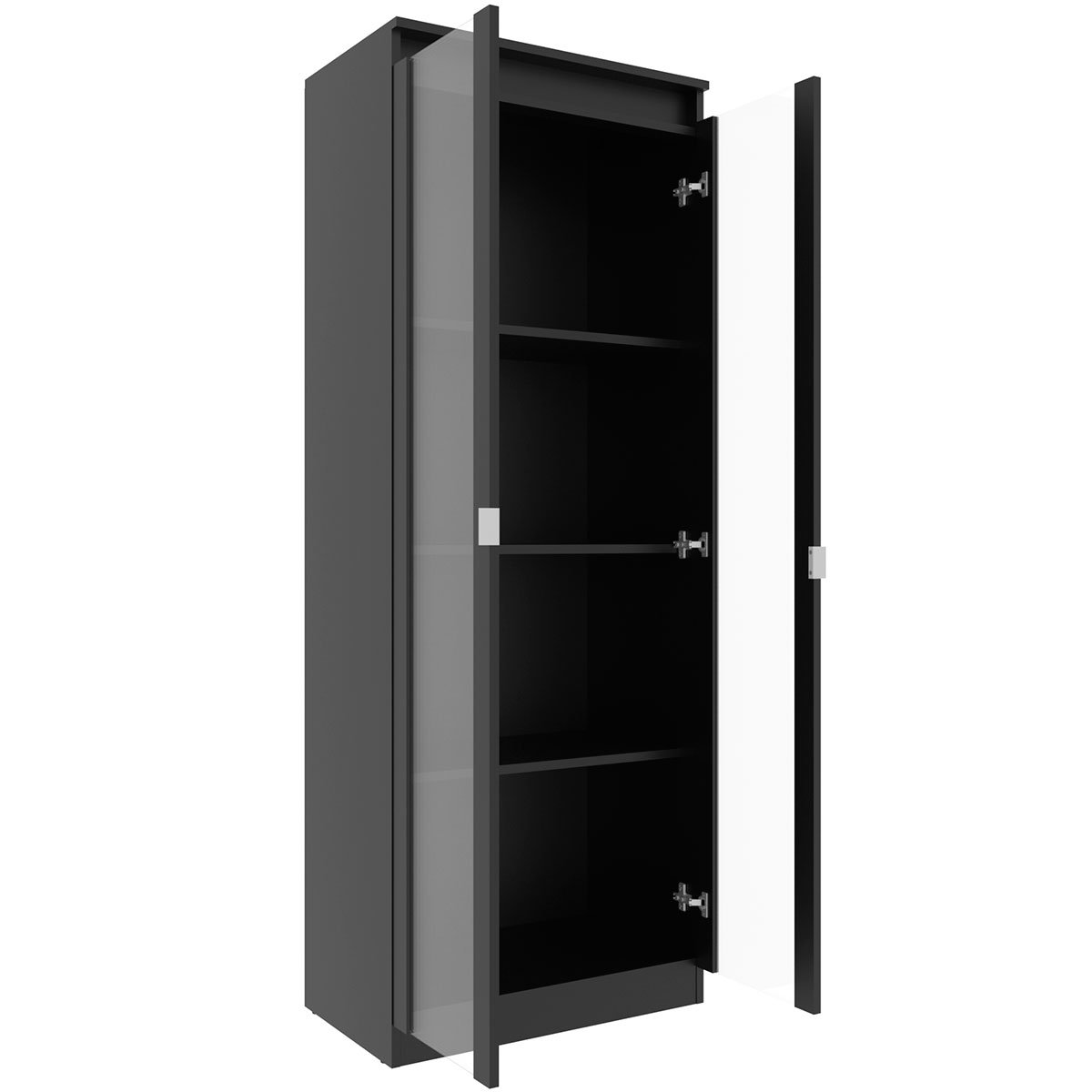 armario para escritorio com 2 portas de vidro e 4 prateleiras me4189 preto1