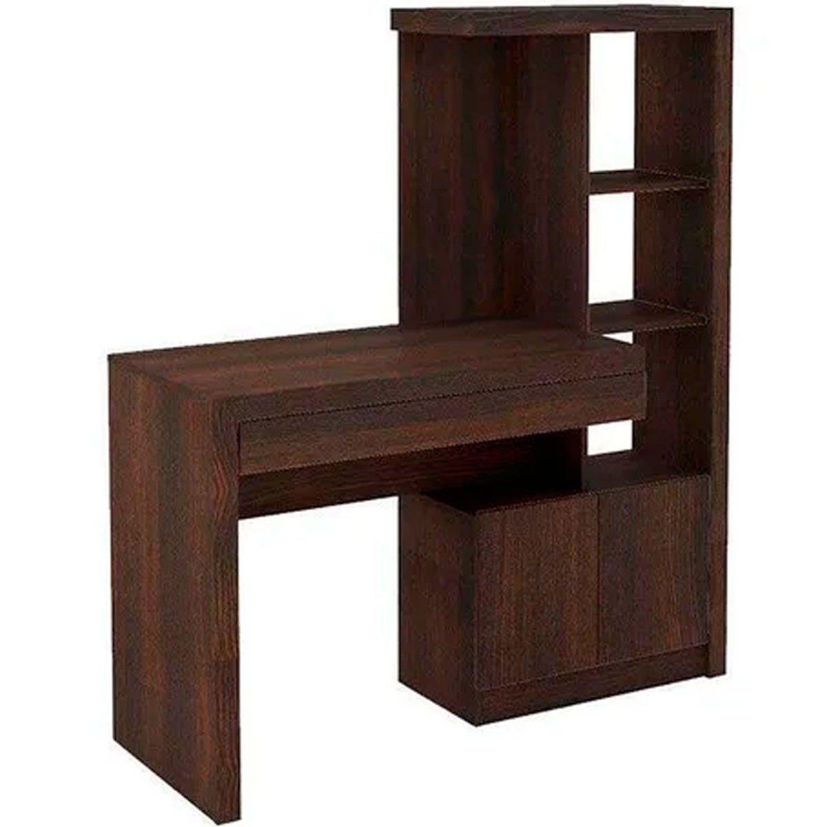 24 escrivaninha estante para escritorio 2 portas 1 gaveta