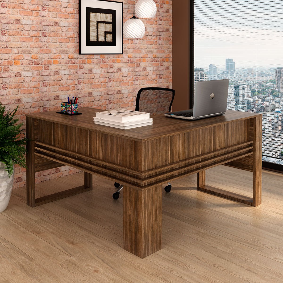 mesa para escritorio angular me4145 nogal6