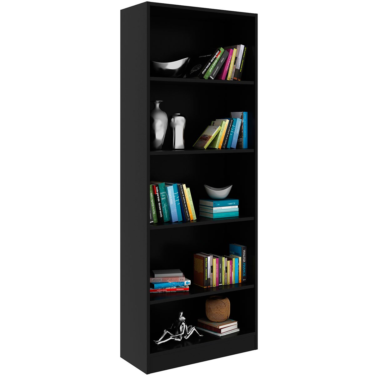 estante multiuso com 5 prateleiras me4141 preto