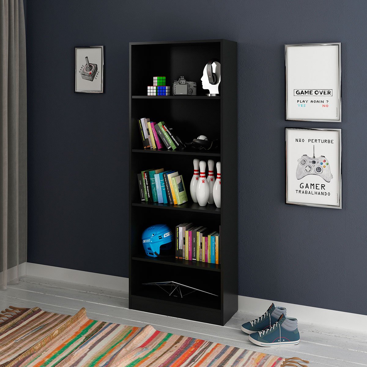 estante multiuso com 5 prateleiras me4141 preto3