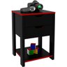 gaveteiro gamer me4163 preto vermelho
