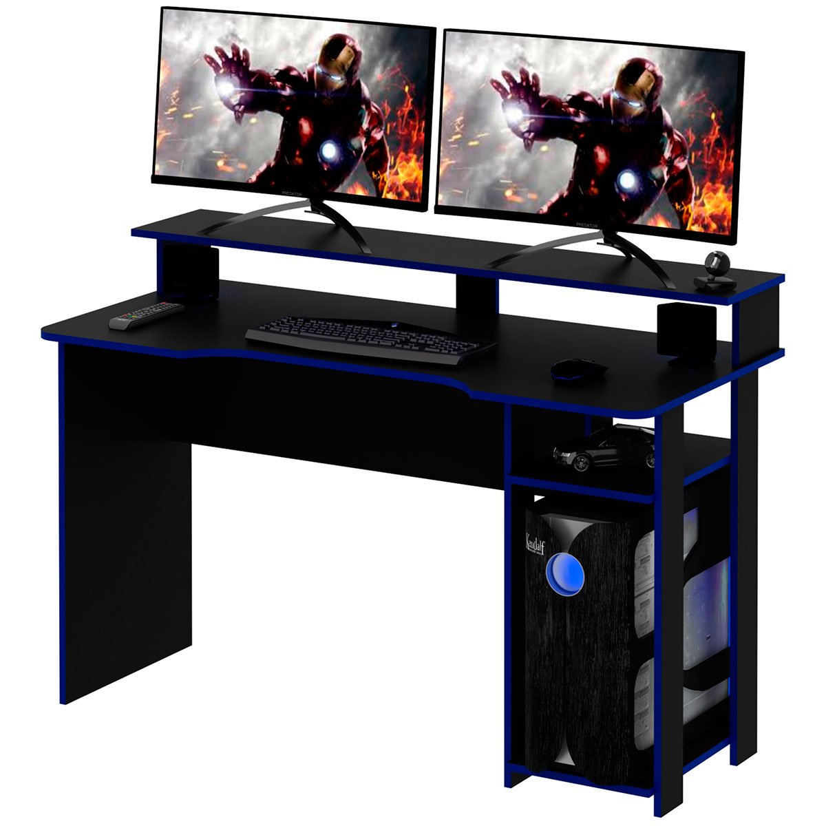 mesa gamer me4153 preto azul