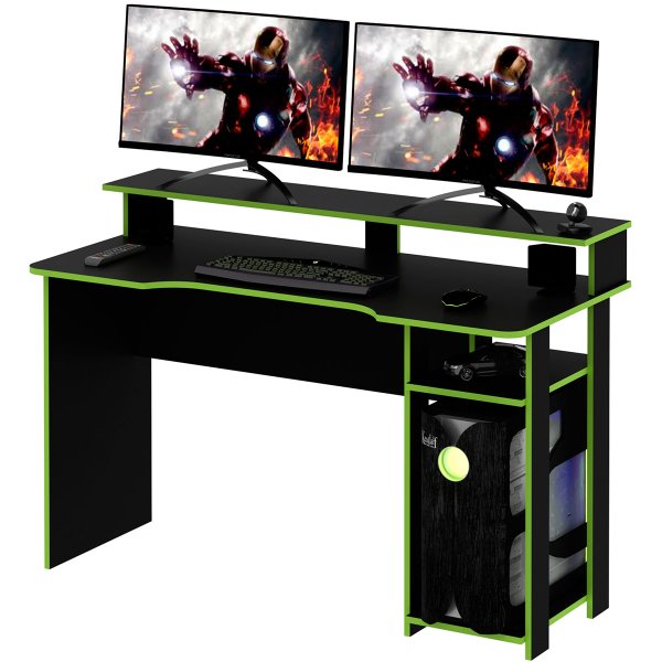mesa gamer me4153 preto verde