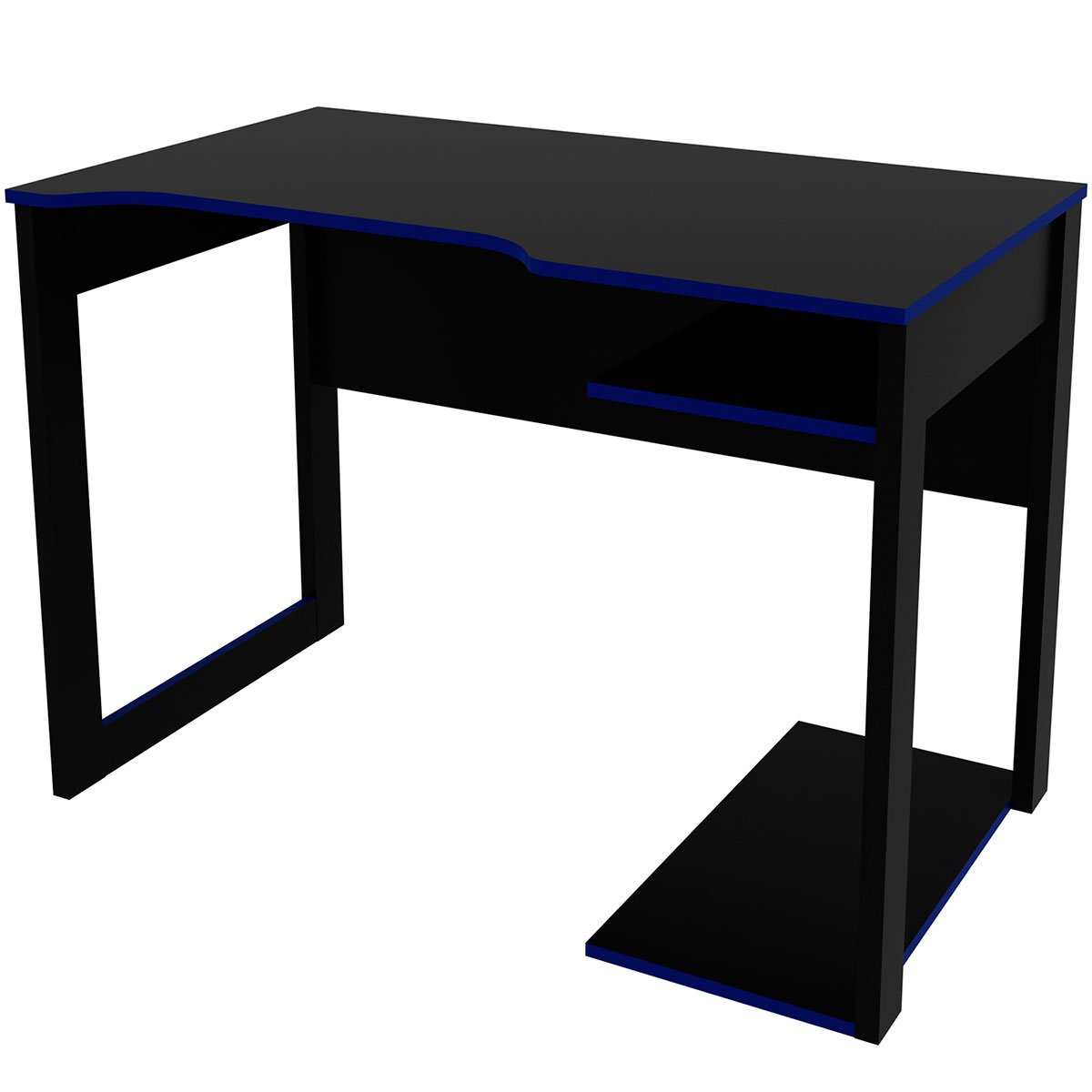 mesa gamer 105cm com 1 prateleira e porta cpu me4161 preto azul1