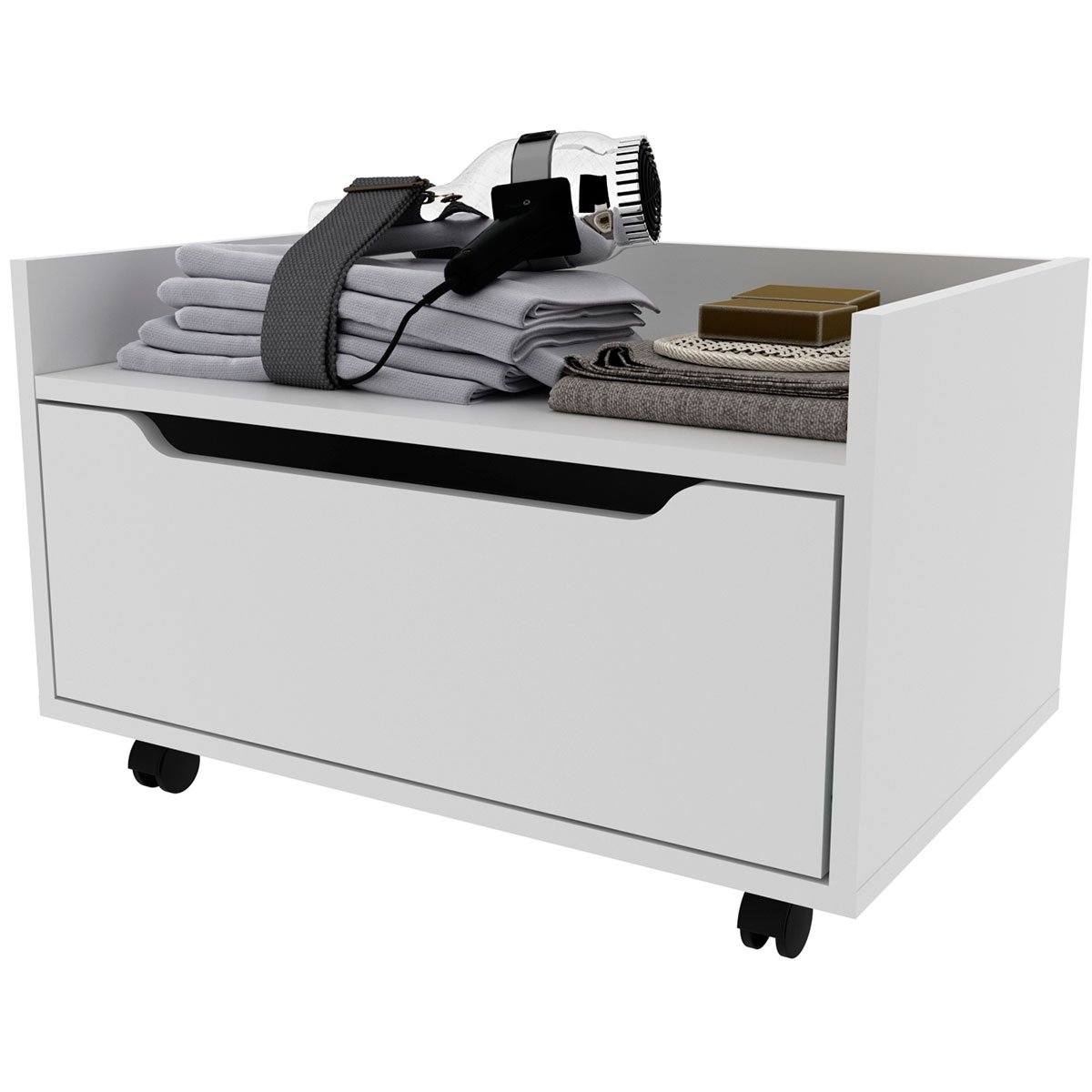 01 balcao para gabinete de banheiro 1 gaveta com rodizio