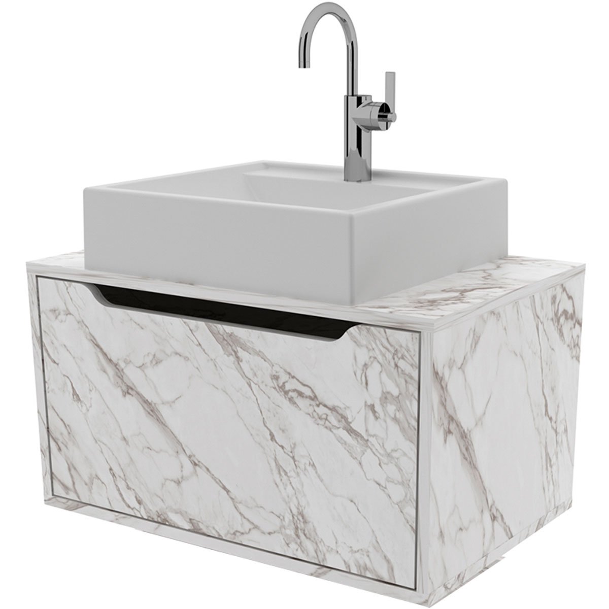 09 gabinete de banheiro 60 cm com pia cuba e 1 porta basculante