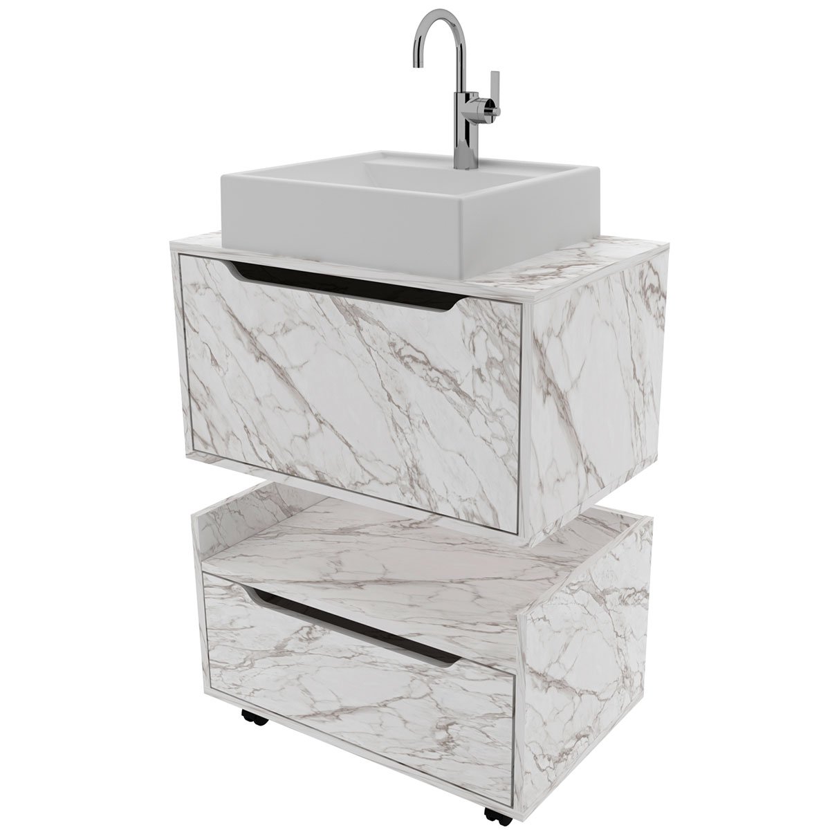 10 kit balcao e gabinete de banheiro com cuba 1 porta 1 gaveta