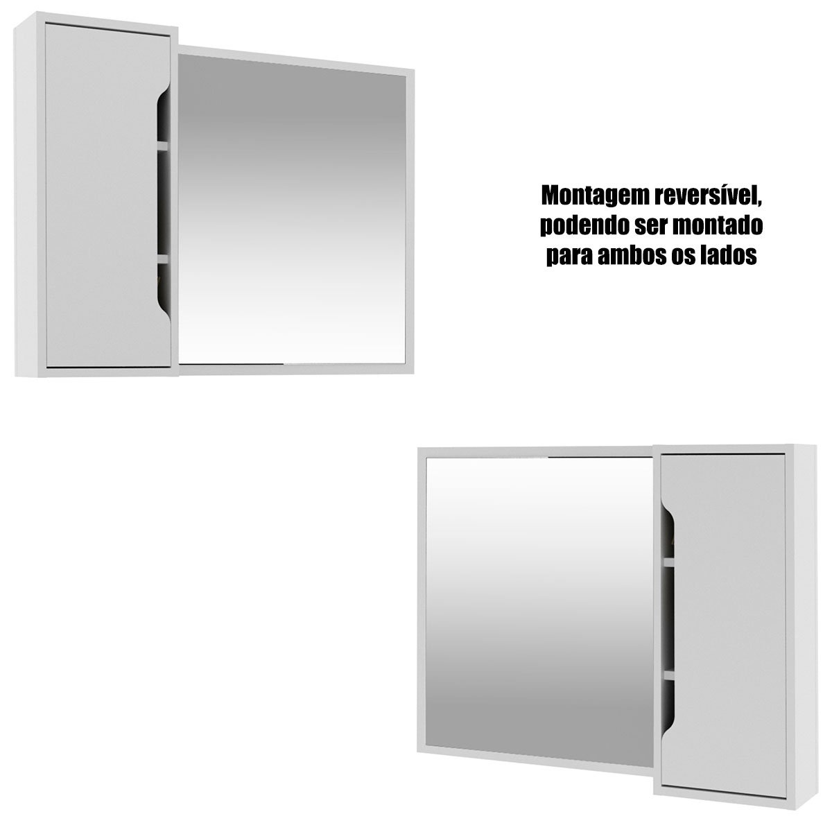 06 espelheira para banheiro 80 cm com 1 porta