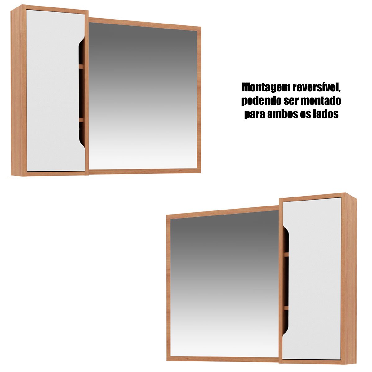 11 espelheira para banheiro 80 cm com 1 porta