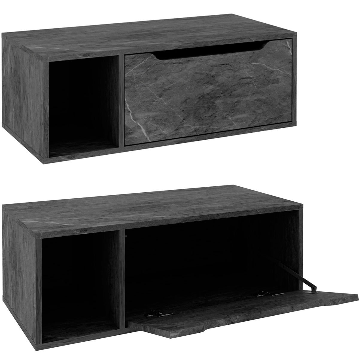 13 gabinete de banheiro 80 cm com 1 porta e nicho