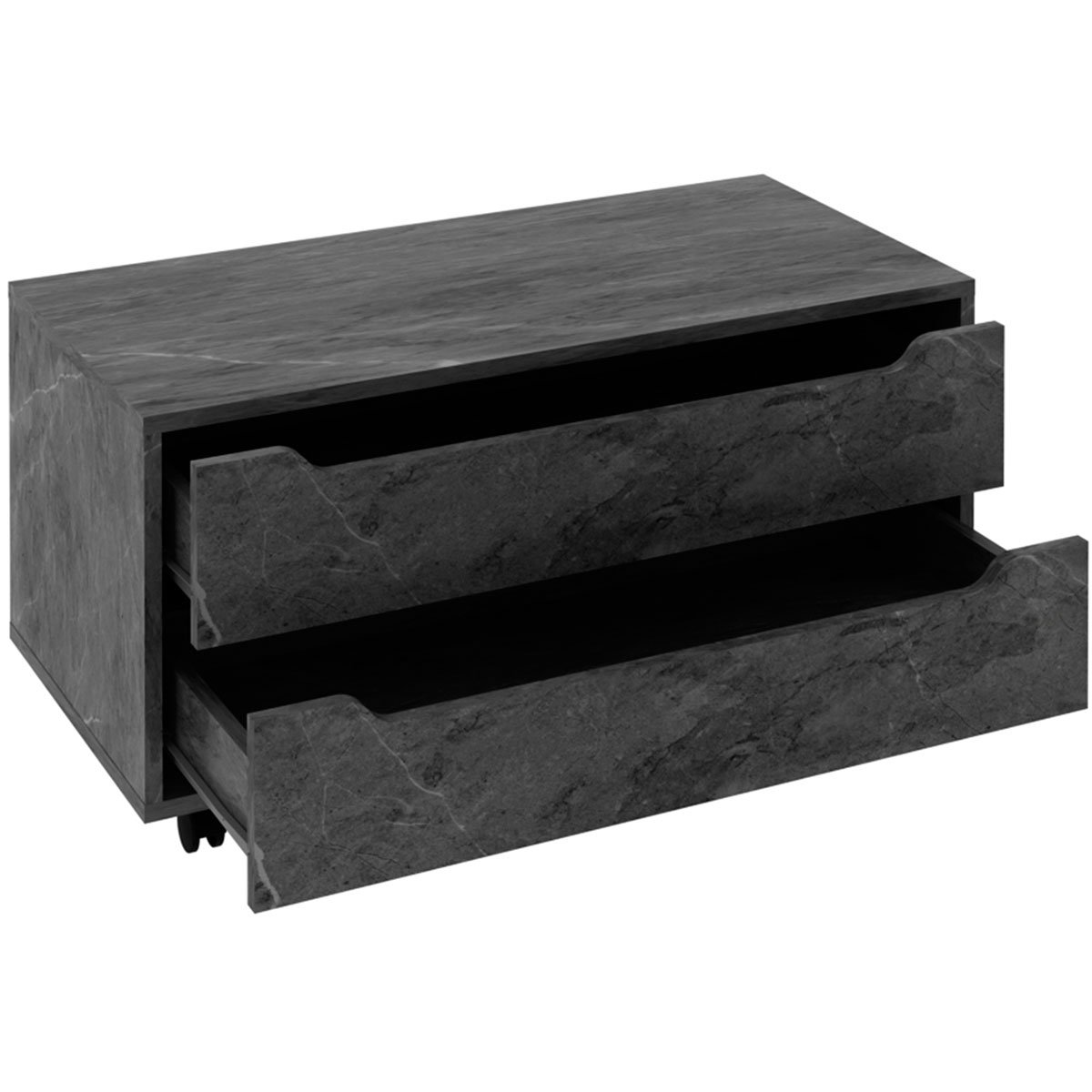 16 balcao para gabinete de banheiro com 2 gavetas e rodizio