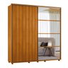 02 guarda roupa 100 mdf 2 portas de correr com espelho milan