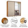 08 guarda roupa 100 mdf 2 portas de correr com espelho milan