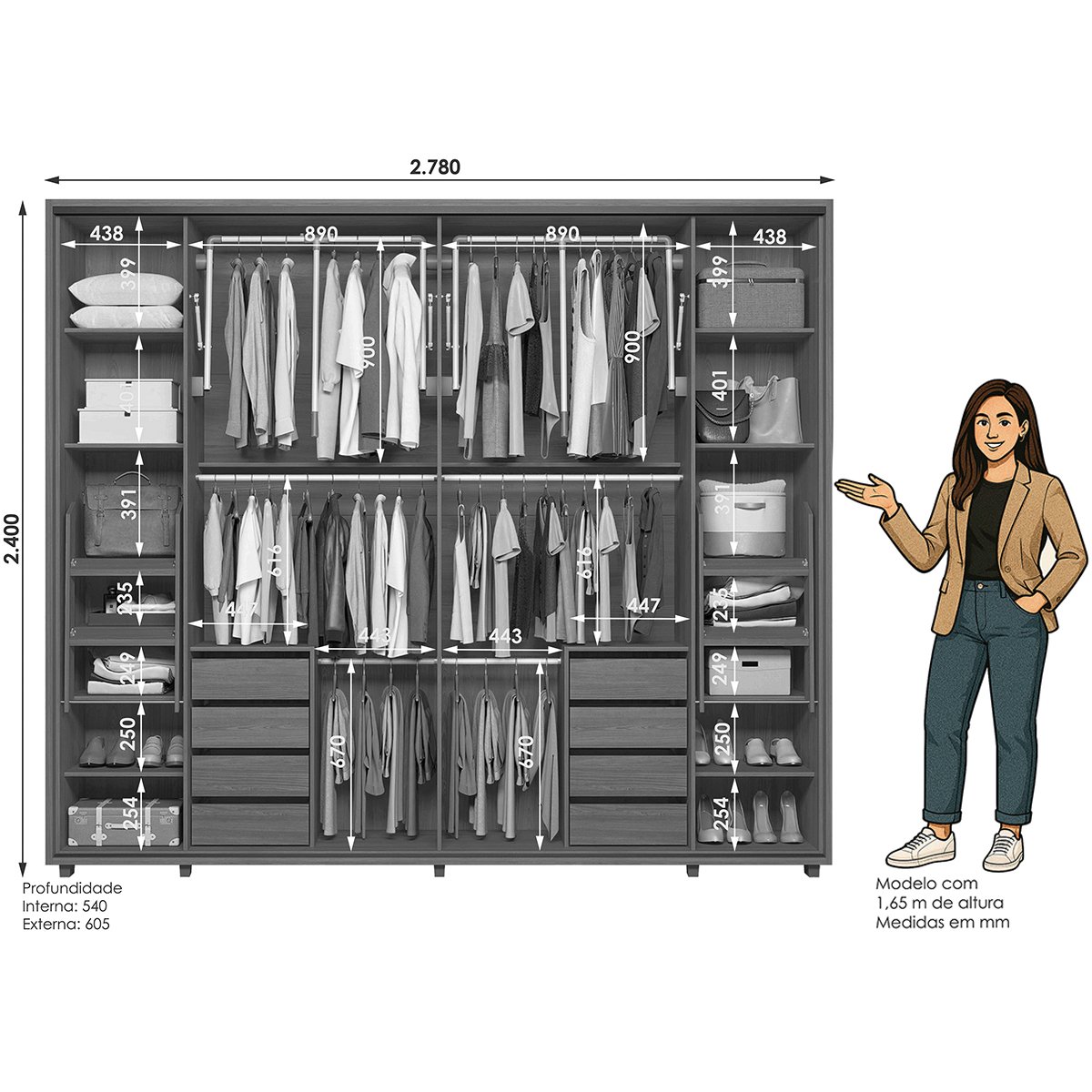 15 guarda roupa 1 porta de correr ripado espelho 100 mdf dubai