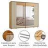 09 guarda roupa grande 2 portas com espelho 100 mdf dubai