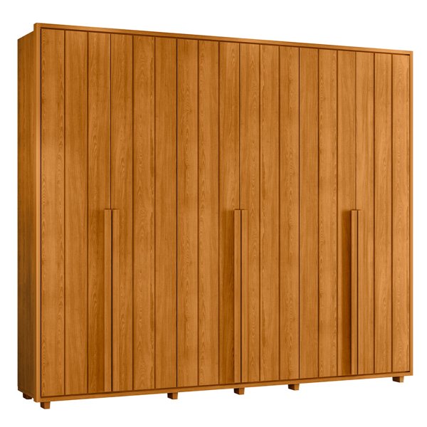 03 guarda roupa 6 portas 100 mdf ripado 278 cm venus