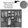 05 guarda roupa 6 portas 100 mdf ripado 278 cm venus