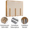 08 guarda roupa 6 portas 100 mdf ripado 278 cm venus