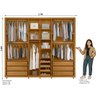 12 guarda roupa 6 portas 100 mdf ripado 278 cm venus