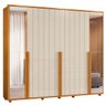 06 guarda roupa 2 portas com espelho 100 mdf ripado venus