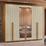 11 guarda roupa 2 portas com espelho 100 mdf ripado venus