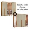 12 guarda roupa 2 portas com espelho 100 mdf ripado venus
