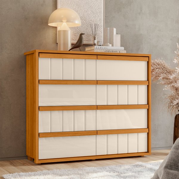 06 comoda grande 8 gavetas 100 mdf ripada talita