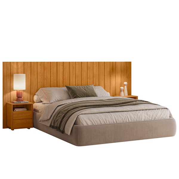 02 cabeceira extensivel 100 mdf ripado com mesas laterais fiona