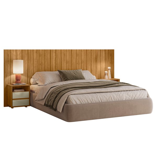 10 cabeceira extensivel 100 mdf ripado com mesas laterais fiona