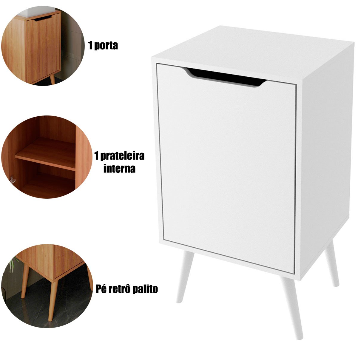 08 gabinete para banheiro 45 cm com 1 porta retro