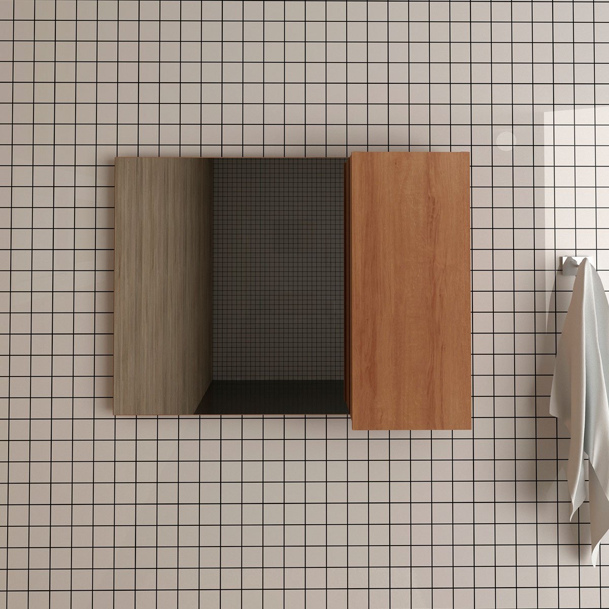 04 espelheira para banheiro 80 cm com 1 porta marina