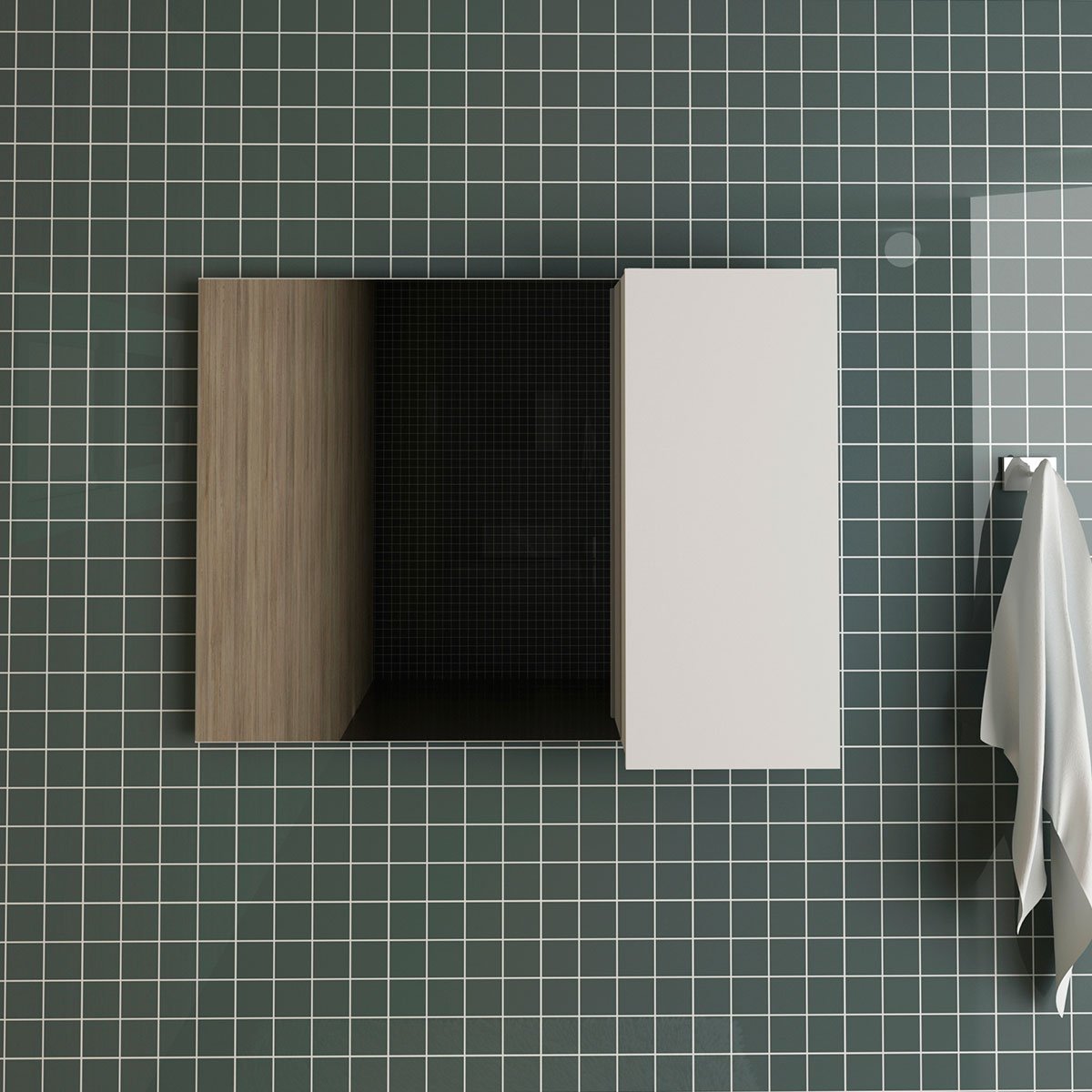 11 espelheira para banheiro 80 cm com 1 porta marina