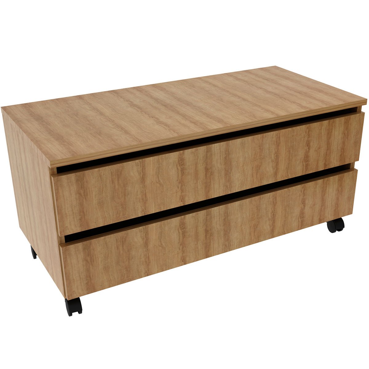 01 balcao para gabinete de banheiro 2 gavetas com rodizios