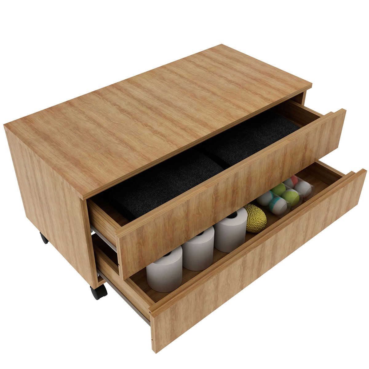 03 balcao para gabinete de banheiro 2 gavetas com rodizios