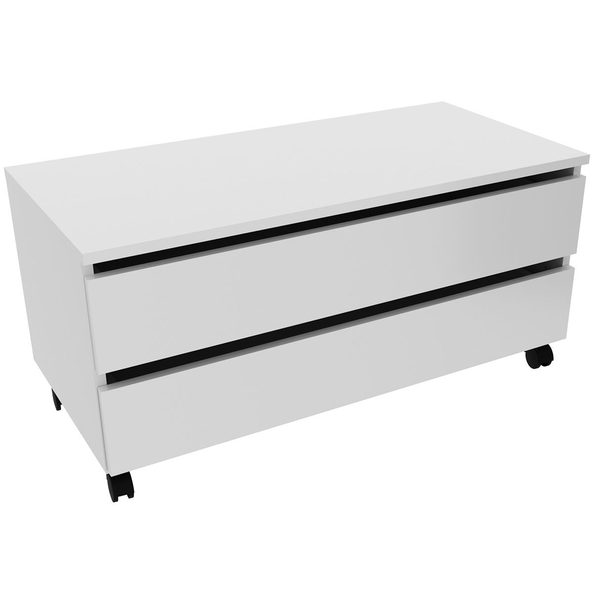 07 balcao para gabinete de banheiro 2 gavetas com rodizios