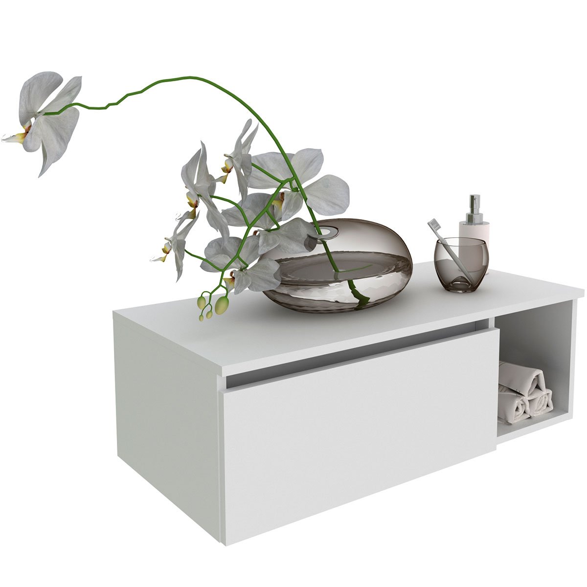 11 gabinete de banheiro 80 cm com 1 porta e nicho marina