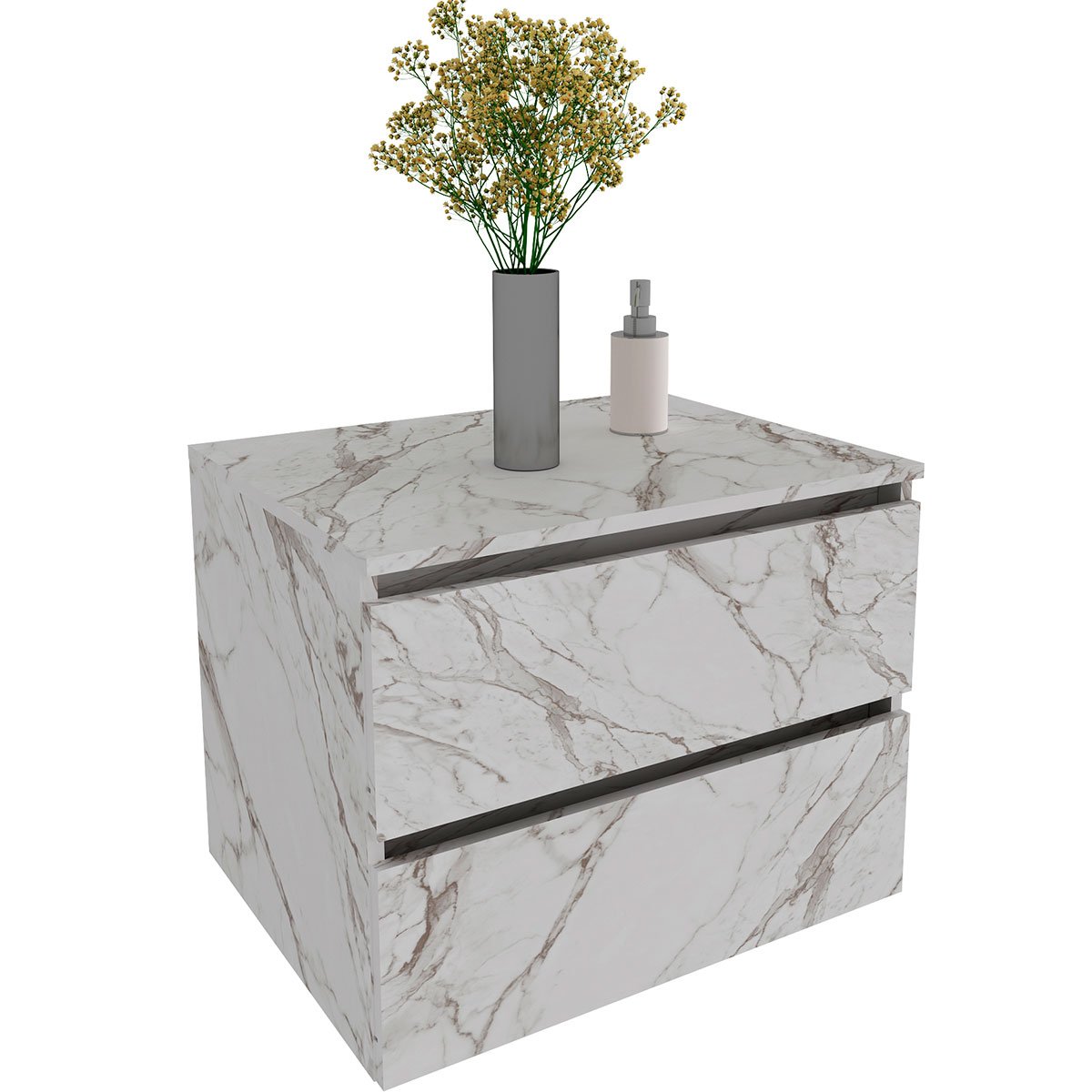 15 gabinete de banheiro 60 cm com 2 gavetas joana